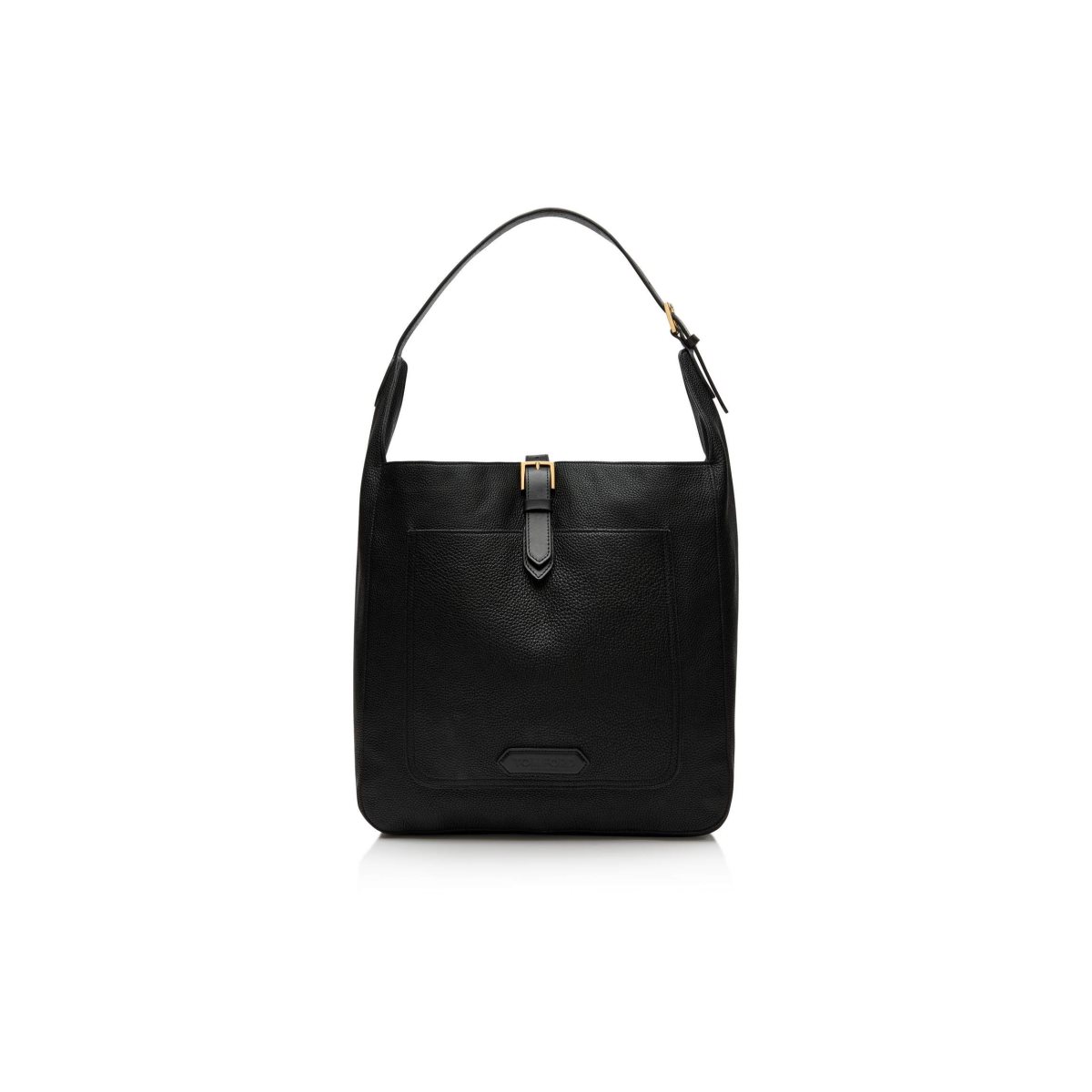 Bagage À Main Tom Ford Buttery Large Grain Tote Bag With Belt Detail Homme Noir | YKHMZ-5139