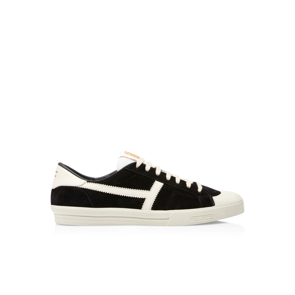 Baskets Tom Ford Daim Jarvis Homme Noir Beige Blanche | EBYZS-9670