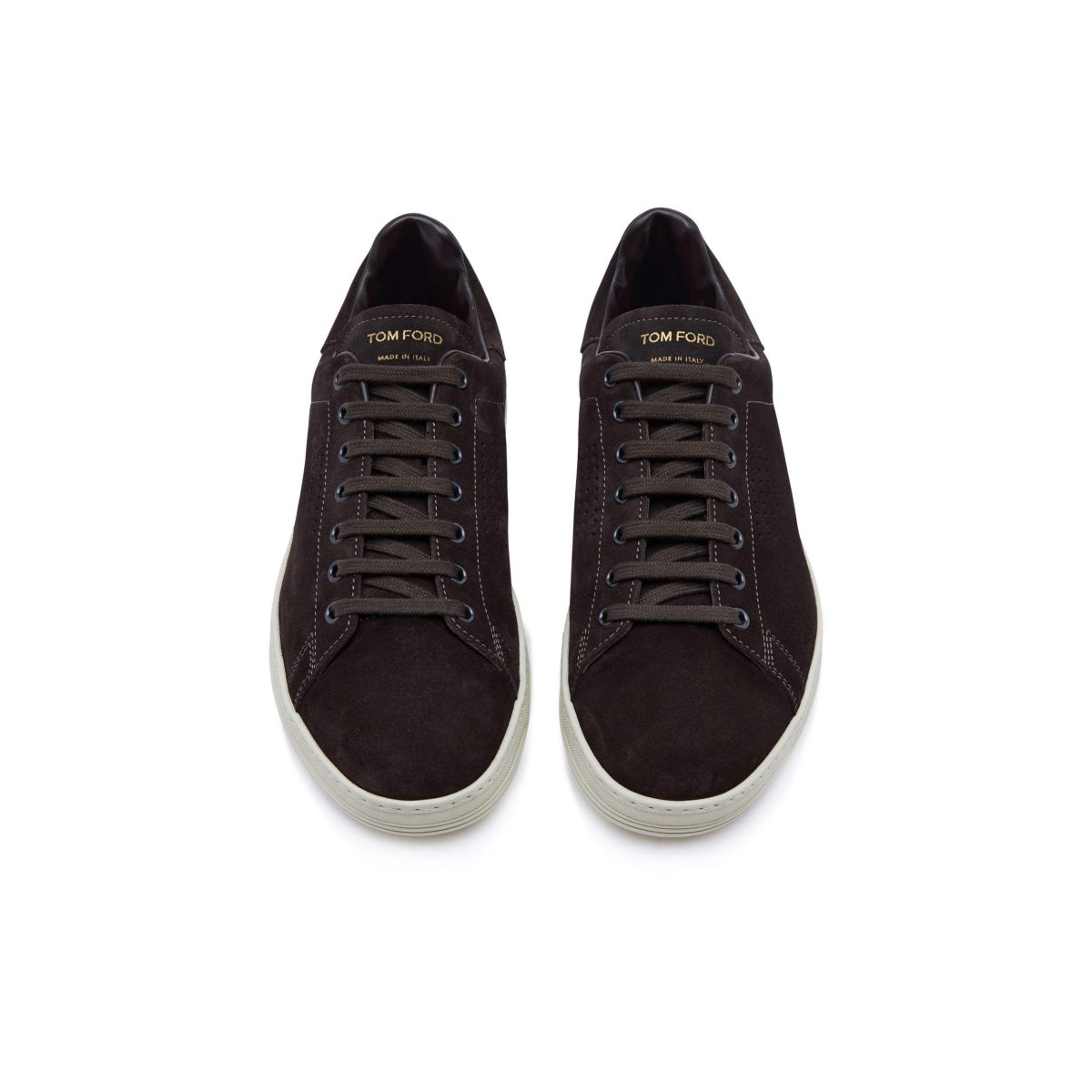 Baskets Tom Ford Daim Warwick Homme Marron | FZIGN-6197