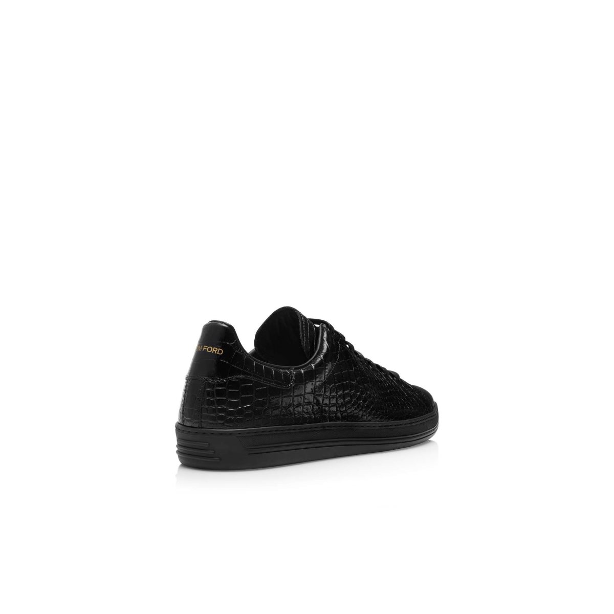 Baskets Tom Ford Printed Alligator Warwick Homme Noir Noir | ZYMWV-9871