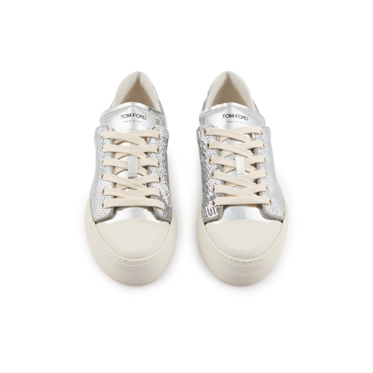 Baskets Tom Ford Sequin Embroidery City Low Tops Femme Argent | FRKSL-3107