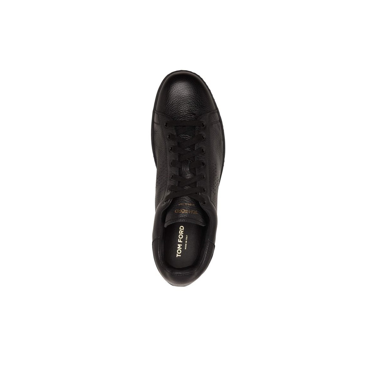 Baskets Tom Ford Warwick Grained Cuir Homme Noir | YTBPI-2834