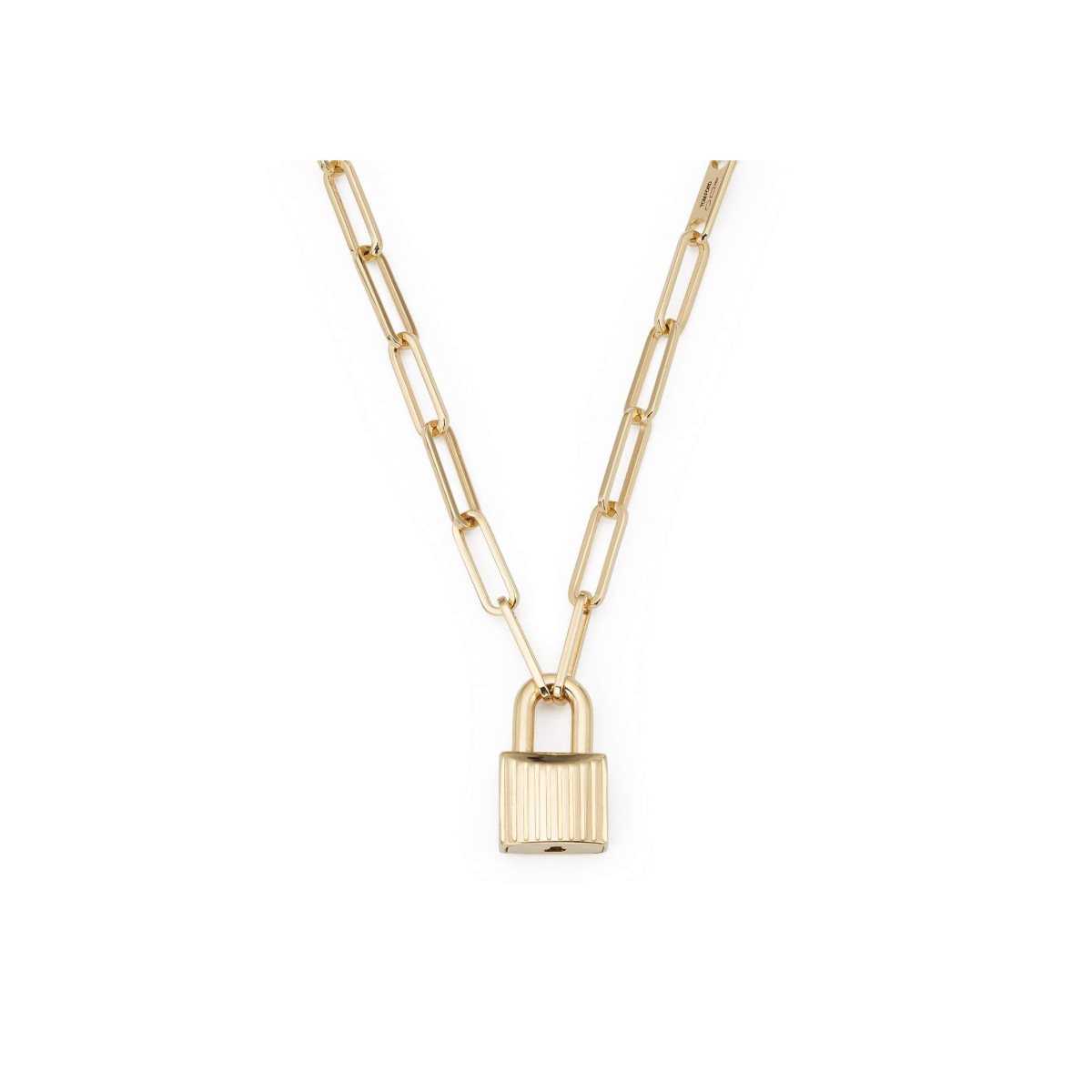 Bijoux Tom Ford Chain Padlock Pendant Femme Doré | RWAGU-2431