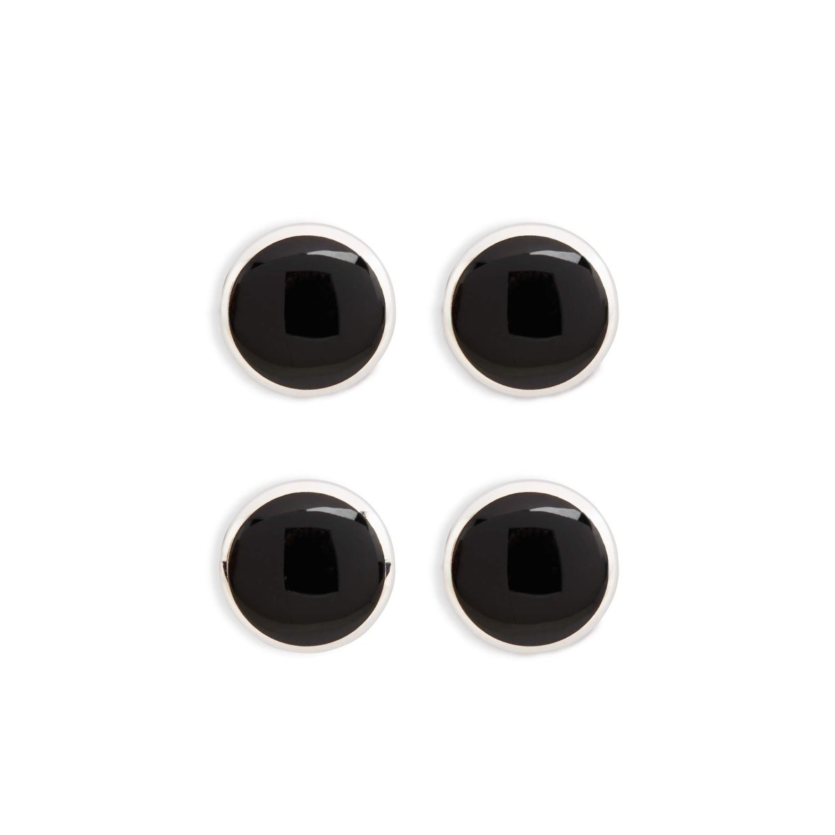 Bijoux Tom Ford Onyx Round Shirt Studs Homme Blanche Doré | VROAQ-8529