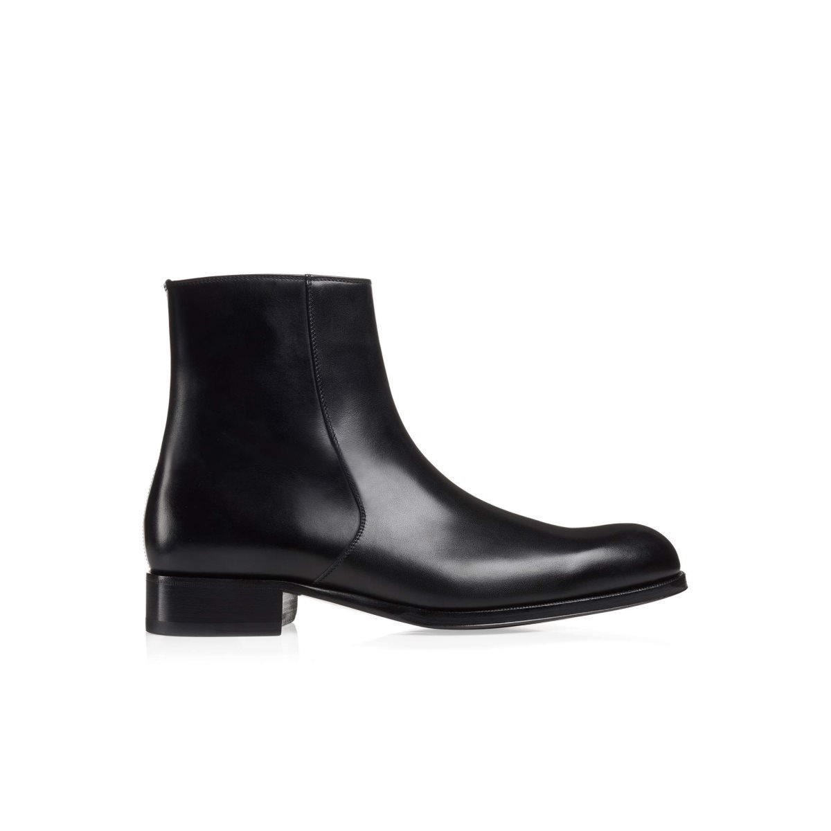 Bottes Tom Ford Burnished Cuir Edgar Zip Homme Noir | CIXBS-7512