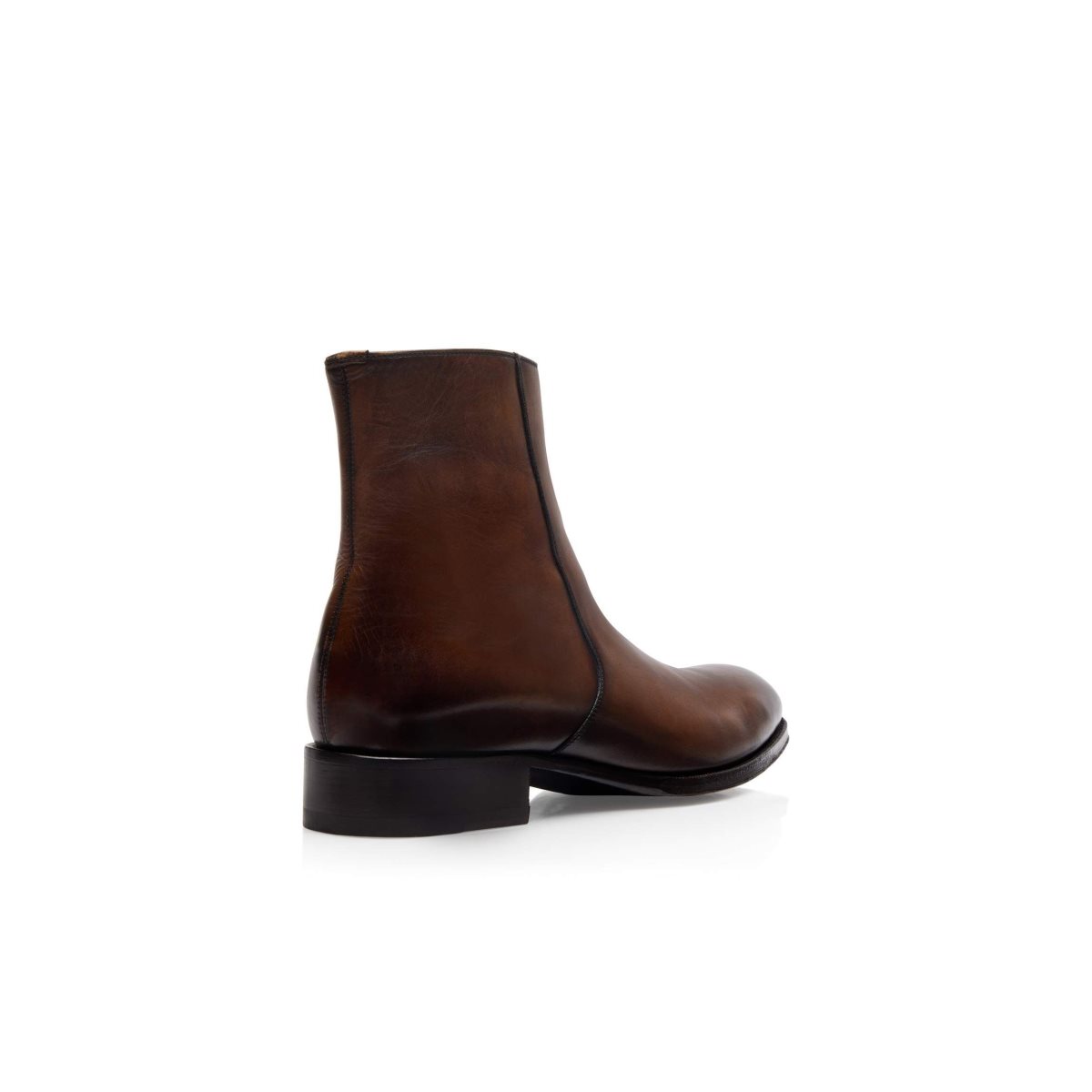 Bottes Tom Ford Burnished Cuir Edgar Zip Homme Marron | YJFHX-5864