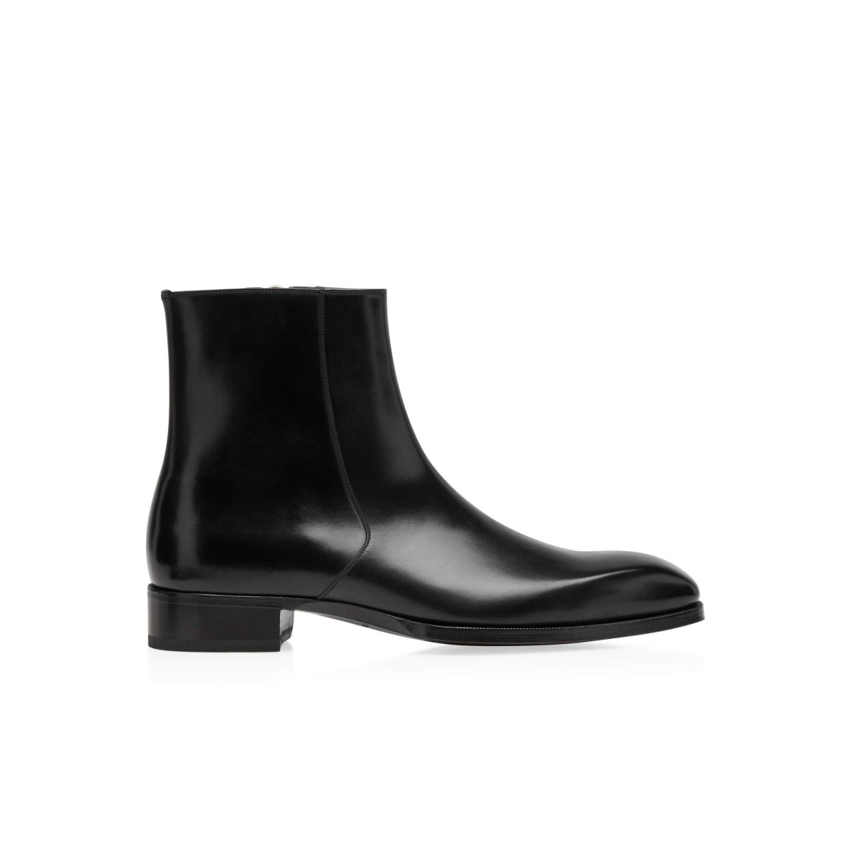 Bottes Tom Ford Burnished Cuir Elkan Zip Homme Noir | TFDEC-5637