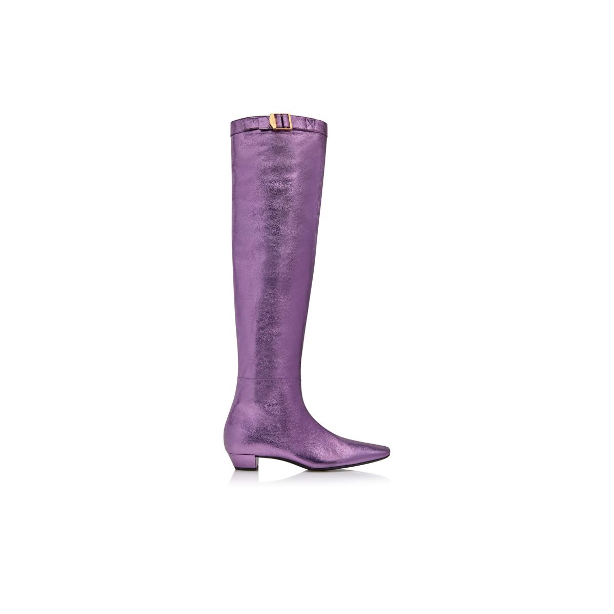 Bottes Tom Ford Cuir Cuisse Haute Femme Violette | JPWDH-7632