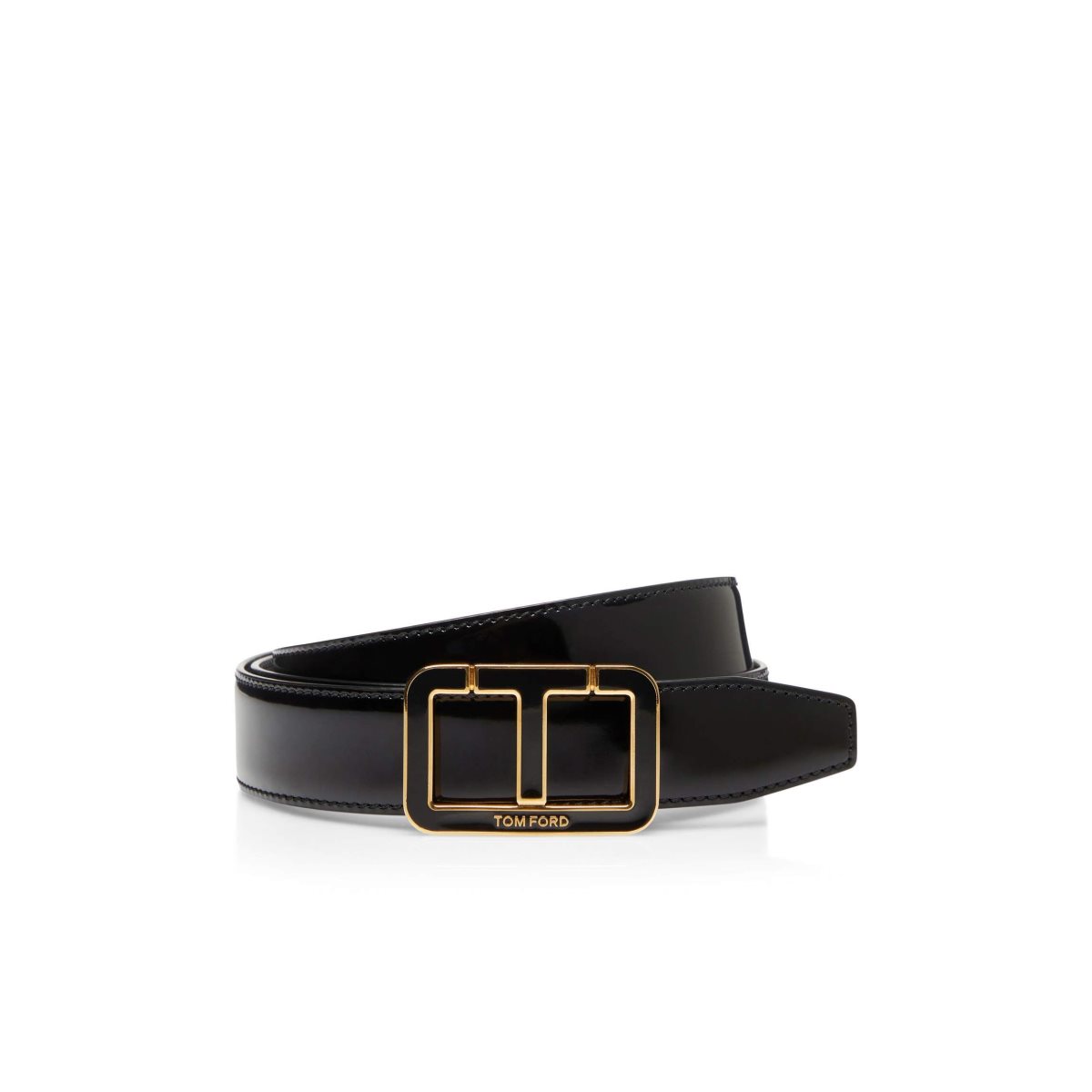 Ceintures Tom Ford Vernis Cuir Enamel Scored T Homme Noir | SHCNV-1608