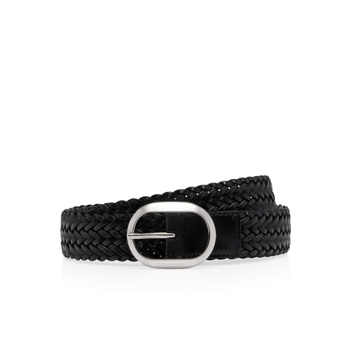 Ceintures Tom Ford Woven Cuir Oval Homme Noir | QJZHD-1360