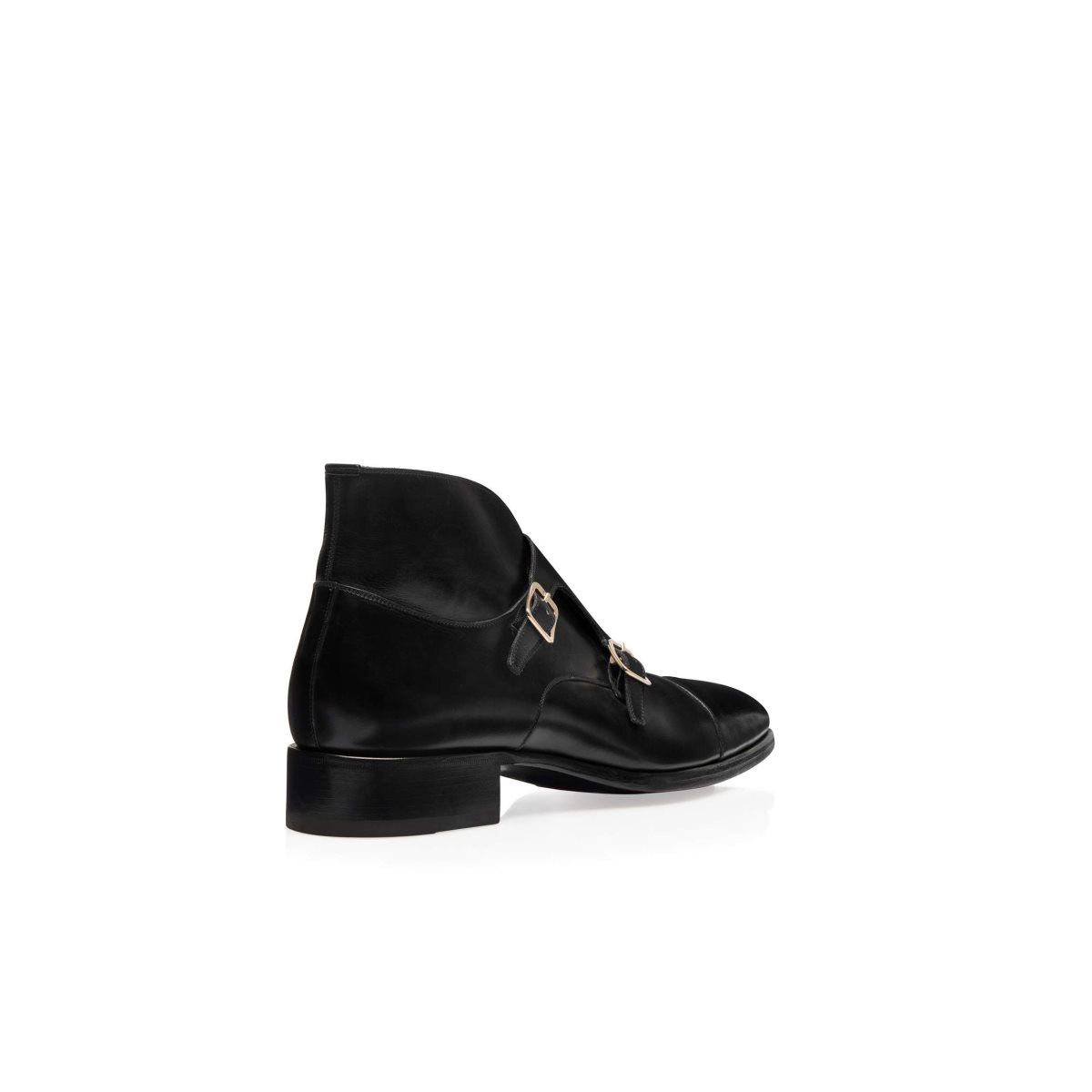 Chaussures Habillées Tom Ford Burnished Cuir Elkan Monk Brides Boot Homme Noir | UQXFN-8726