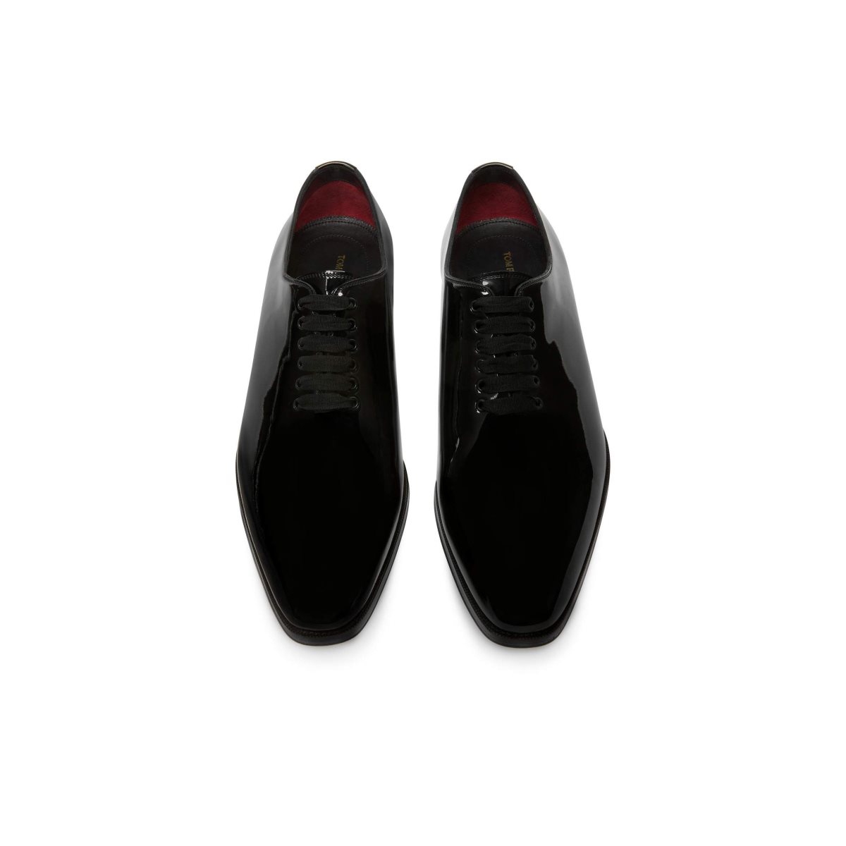 Chaussures Habillées Tom Ford Vernis Cuir Elkan Dentelle Up Homme Noir | MBJNW-5061