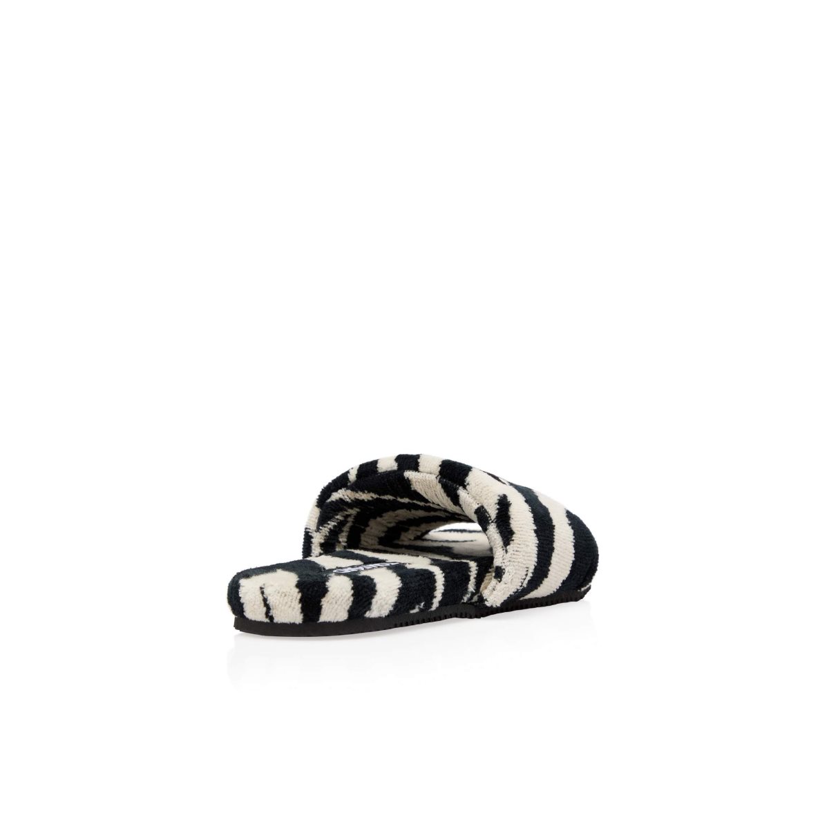 Chaussures Plates Tom Ford Zebra Towelling Harrison Slides Femme Blanche Noir | MSUAG-5478