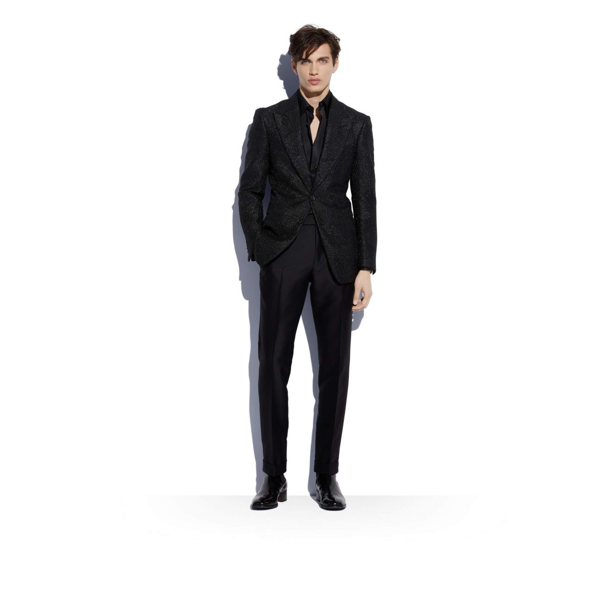 Chemises Tom Ford Charmeuse Fluid Fit Homme Noir | XZWYJ-1982