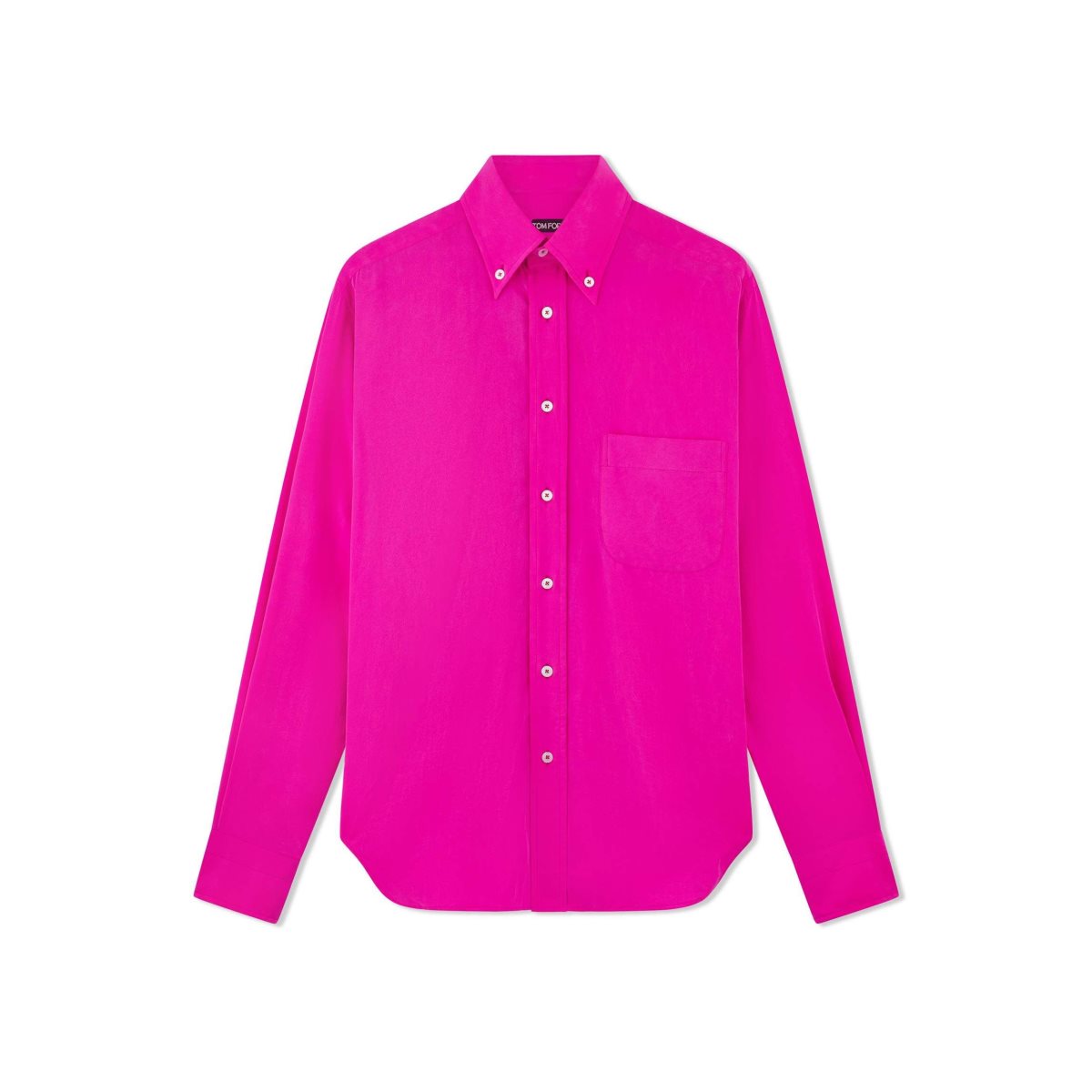 Chemises Tom Ford Fluorescent Crepe De Chine Fluid Fit Homme Rose | RVXWY-8954