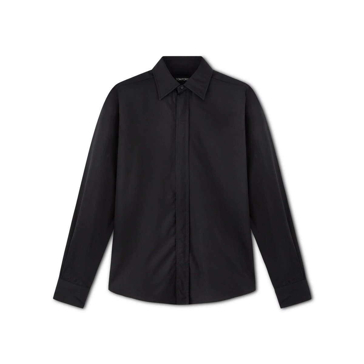 Chemises Tom Ford Poplin Fluid Fit Homme Noir | TDMPS-1430