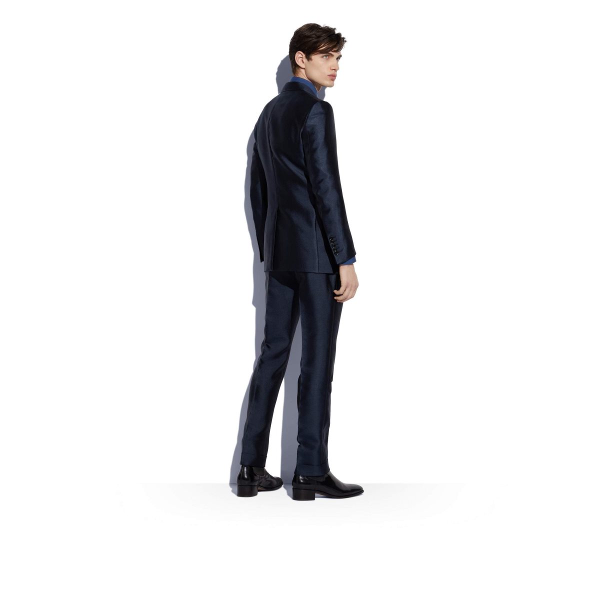 Costumes Tom Ford Draped Mikado Cooper Trouser Homme Bleu Marine | MPBUY-3794