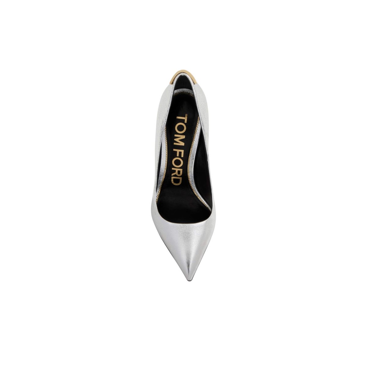 Escarpins Tom Ford Laminated Nappa Iconic T Femme Argent | KOMPL-3258