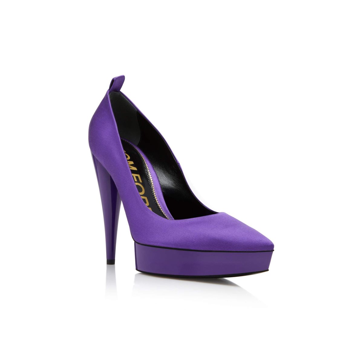 Escarpins Tom Ford Satin Cone Heel Femme Violette | GJMLS-6201