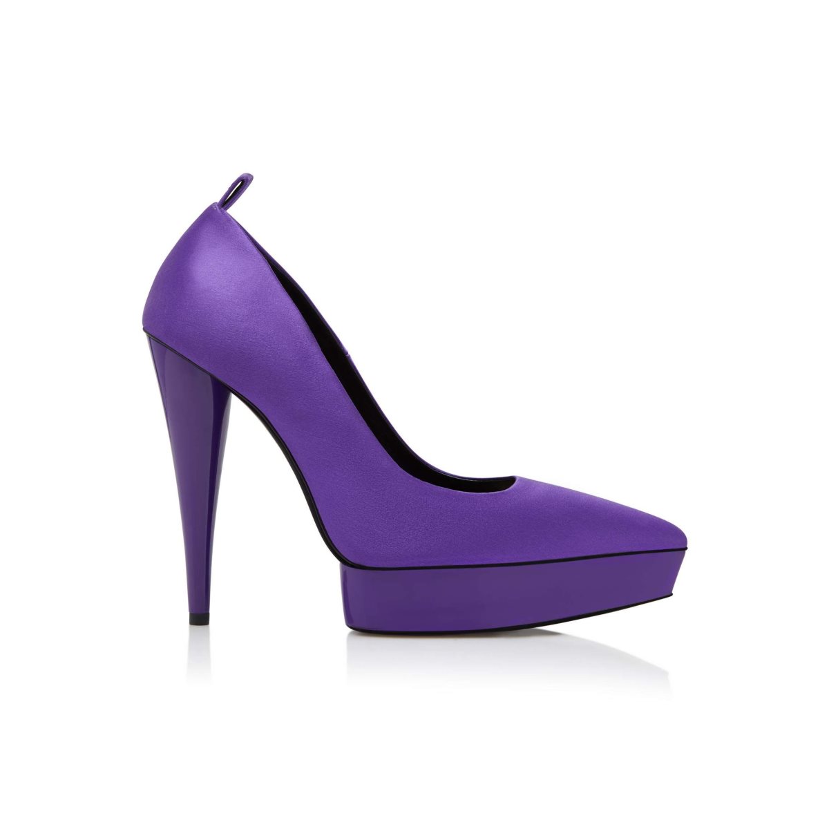 Escarpins Tom Ford Satin Cone Heel Femme Violette | GJMLS-6201