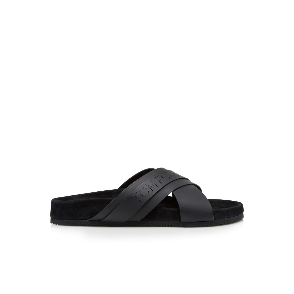 Espadrillas Tom Ford Cuir Wicklow Slider Homme Noir | MVJIQ-4715