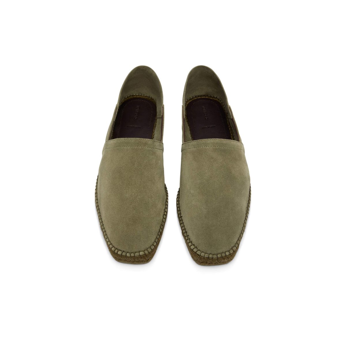 Espadrillas Tom Ford Daim Barnes Homme Drab Military | SFKLE-2314