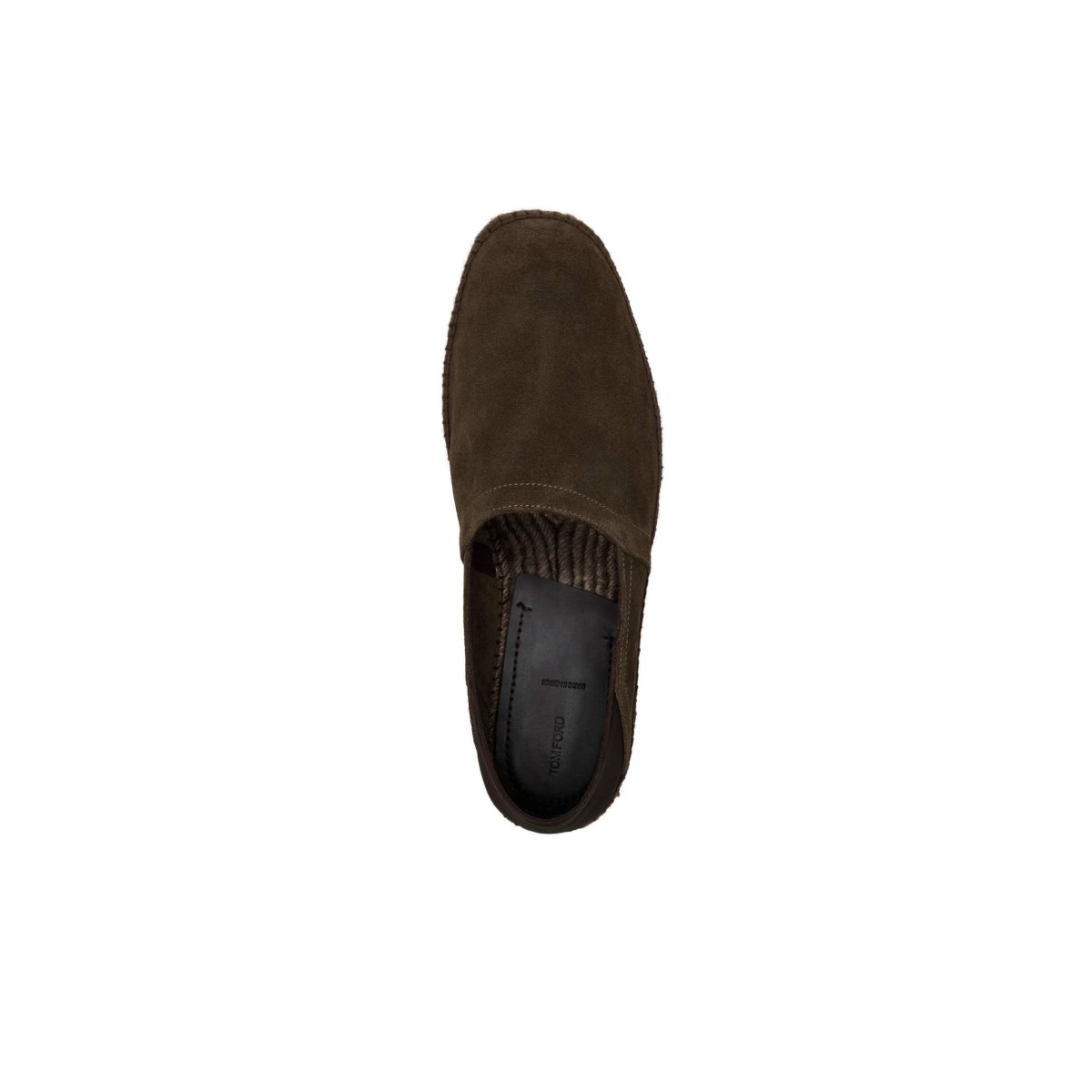 Espadrillas Tom Ford Daim Barnes Homme Vert Olive Foncé | RAKJI-9820