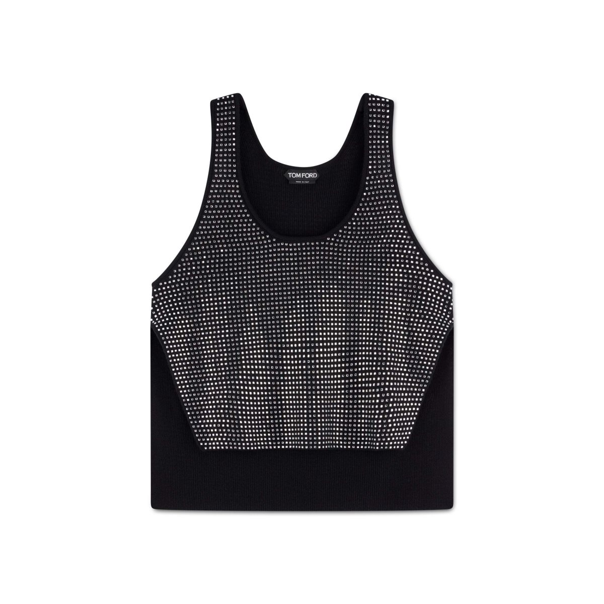 Hauts Tom Ford Sparkle Cashmere Asymmetric Tank Femme Noir | DUPWS-2573