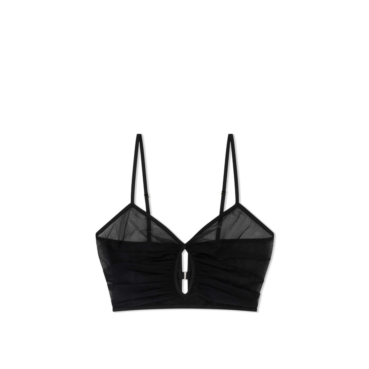 Hauts Tom Ford Stretch Tulle Crop Femme Noir | WAXCF-8279