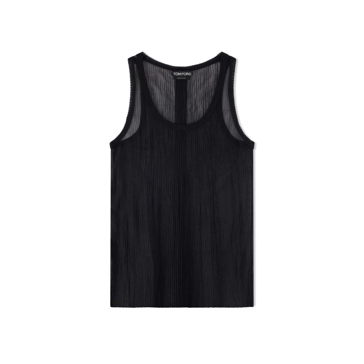 Hauts Tom Ford Transparent Rib Jersey Tank Femme Noir | YHIZB-8764