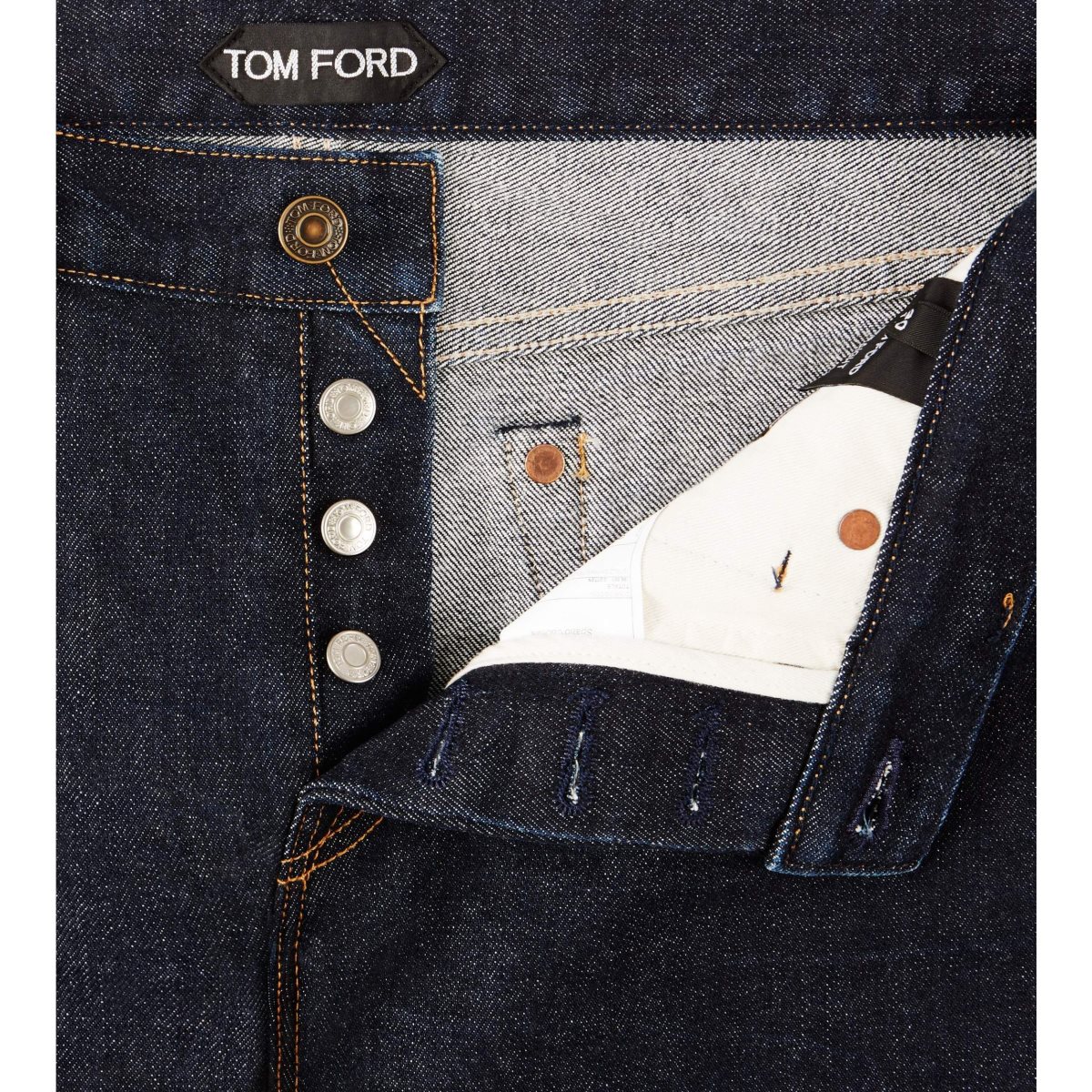 Jean Tom Ford Droit Fit Stretch Japanese Selvedge Homme Bleu | VHEPI-3615