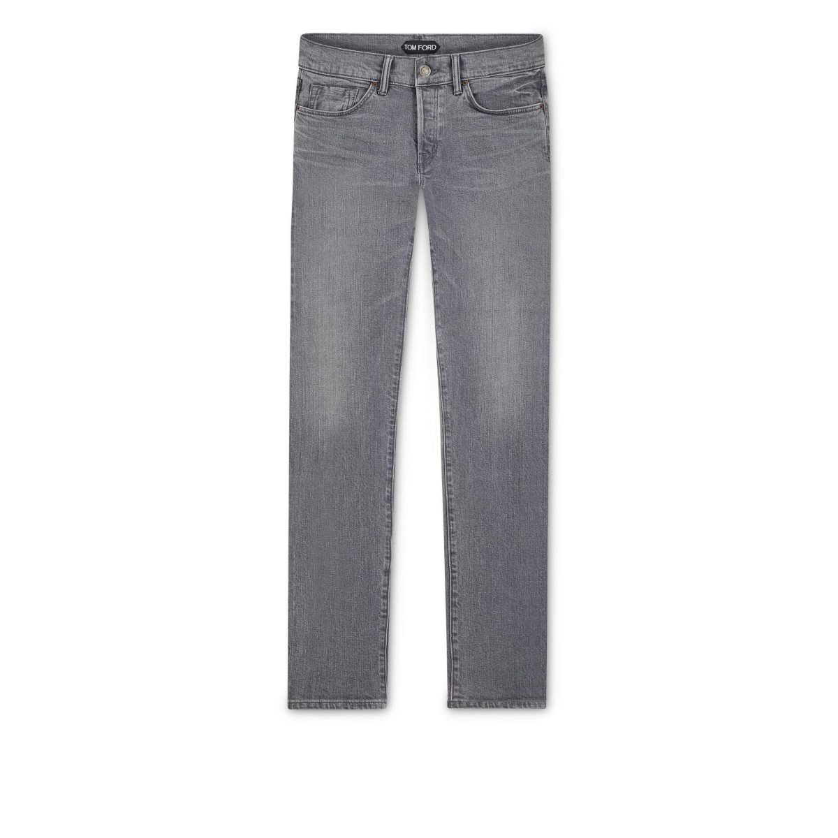 Jean Tom Ford Droit Japanese Selvedge Homme Grise | VGPMB-8650