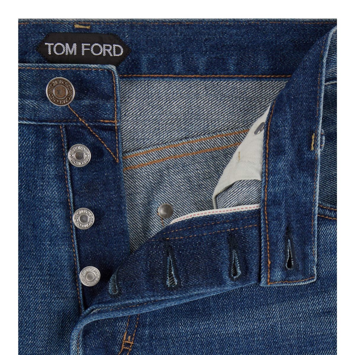 Jean Tom Ford Larges Leg Japanese Selvedge Stretch Homme Bleu | BJSYL-9254