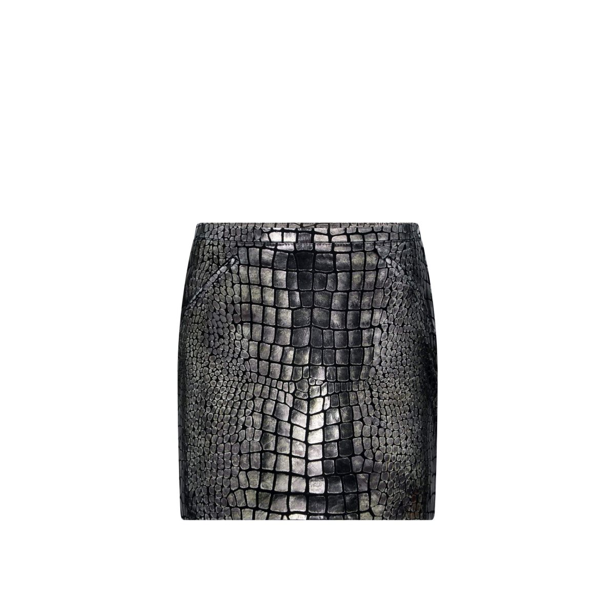 Jupe Tom Ford Metallic Printed Croc Cuir Mini Femme Argent | BFCPN-3986