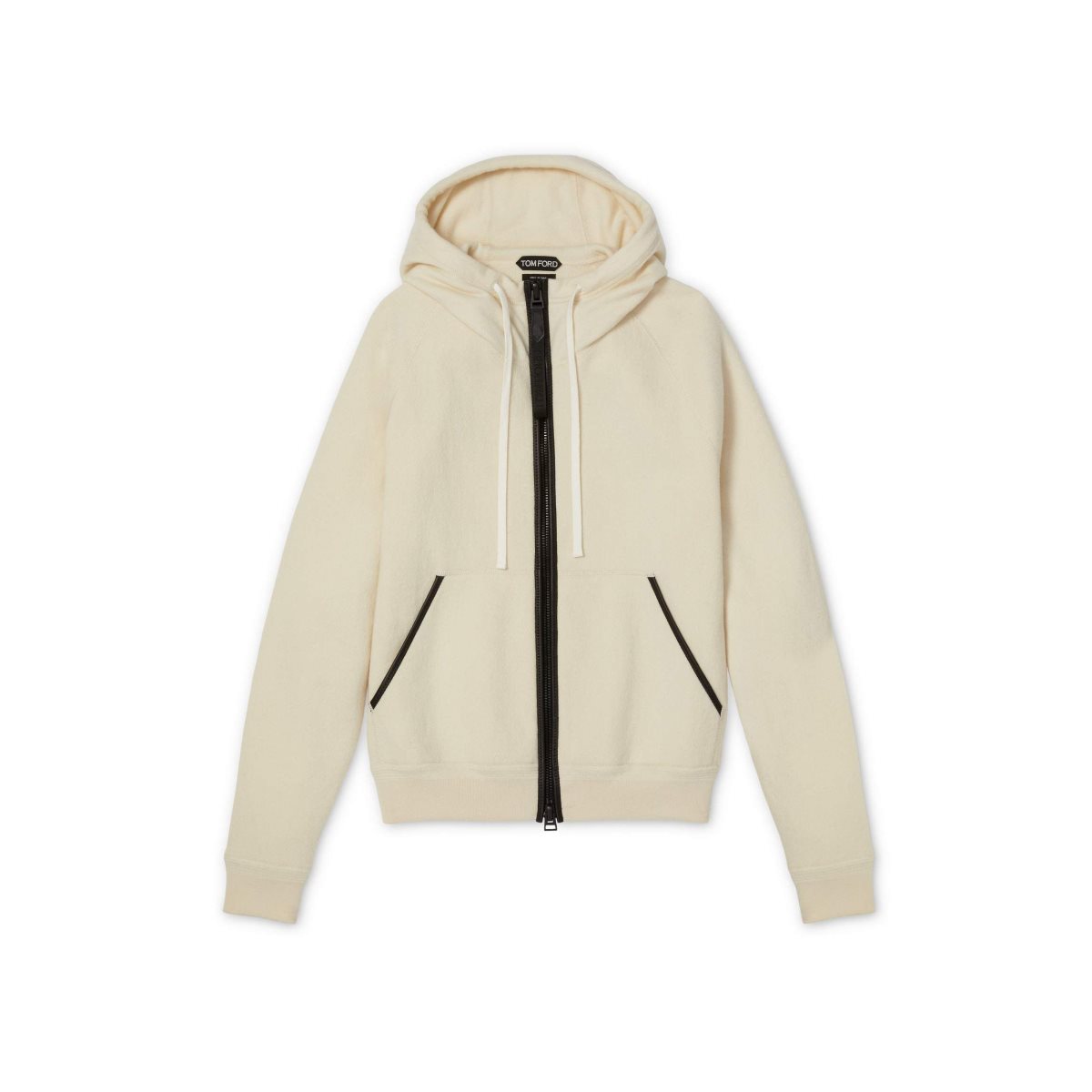 Knitwear Tom Ford Cashmere Hood Zip Through Homme Blanche | KVDUC-4912