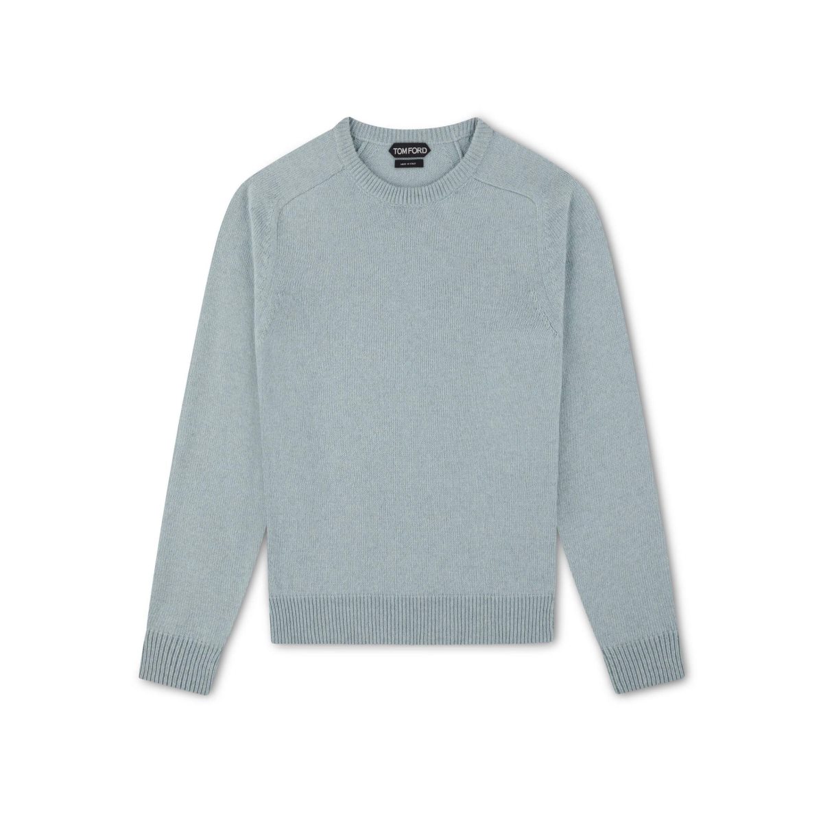 Knitwear Tom Ford Cashmere Saddle Crew Homme Bleu | FGKXT-6347