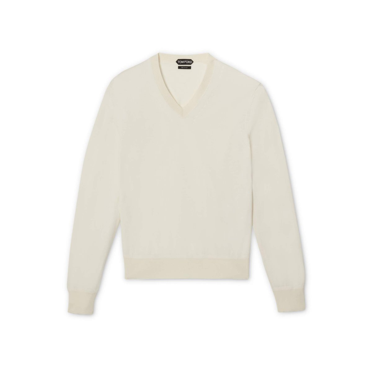 Knitwear Tom Ford Cashmere Silk V Neck Homme Butter | FVNYT-9610