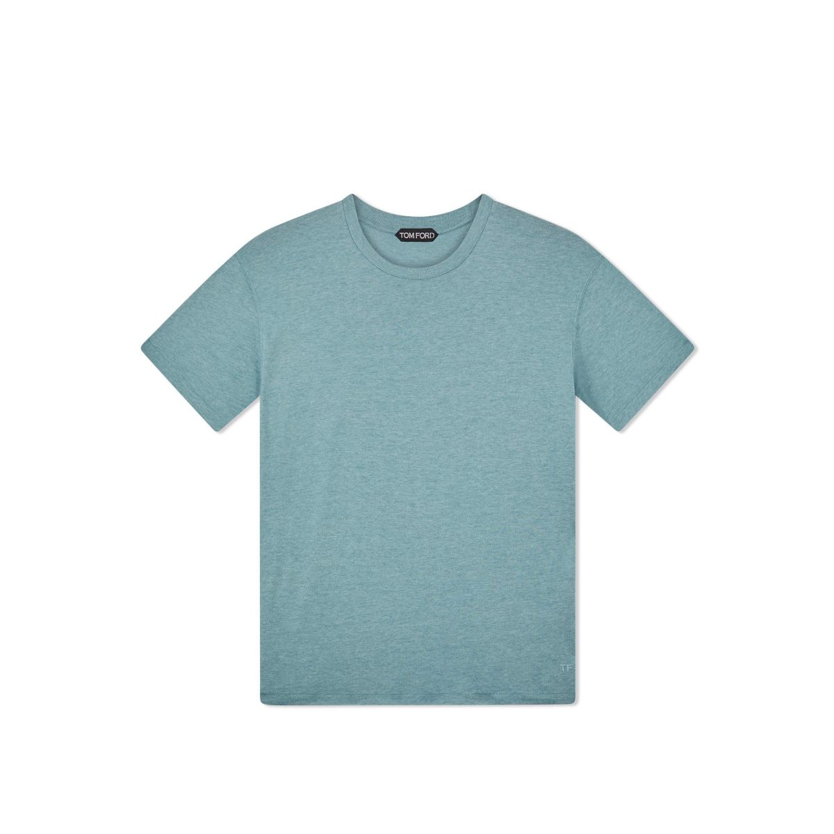 Knitwear Tom Ford Coton Blend Melange Crew Neck T-shirt Homme Bleu | AZCTN-6012