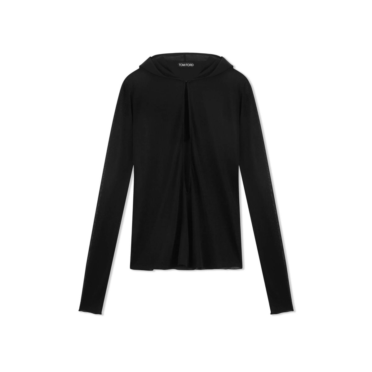 Knitwear Tom Ford Crepe Jersey Encapuchonné T-shirt Femme Noir | RLYZO-1754