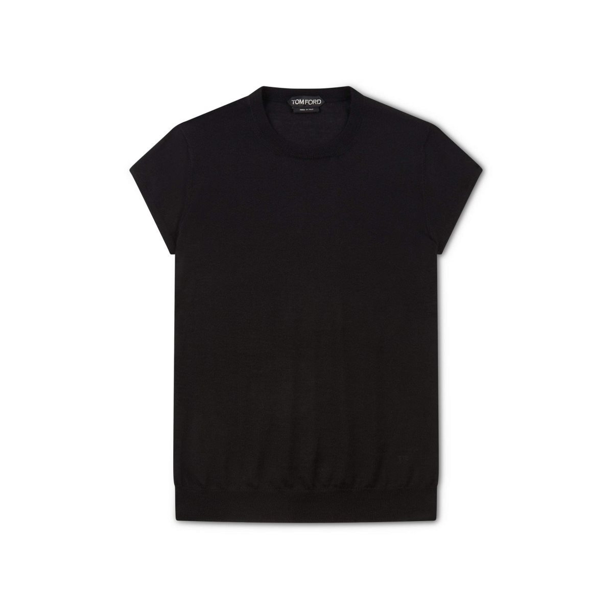 Knitwear Tom Ford Fine Cashmere Silk Fitted T-shirt Femme Noir | BYXSE-1325