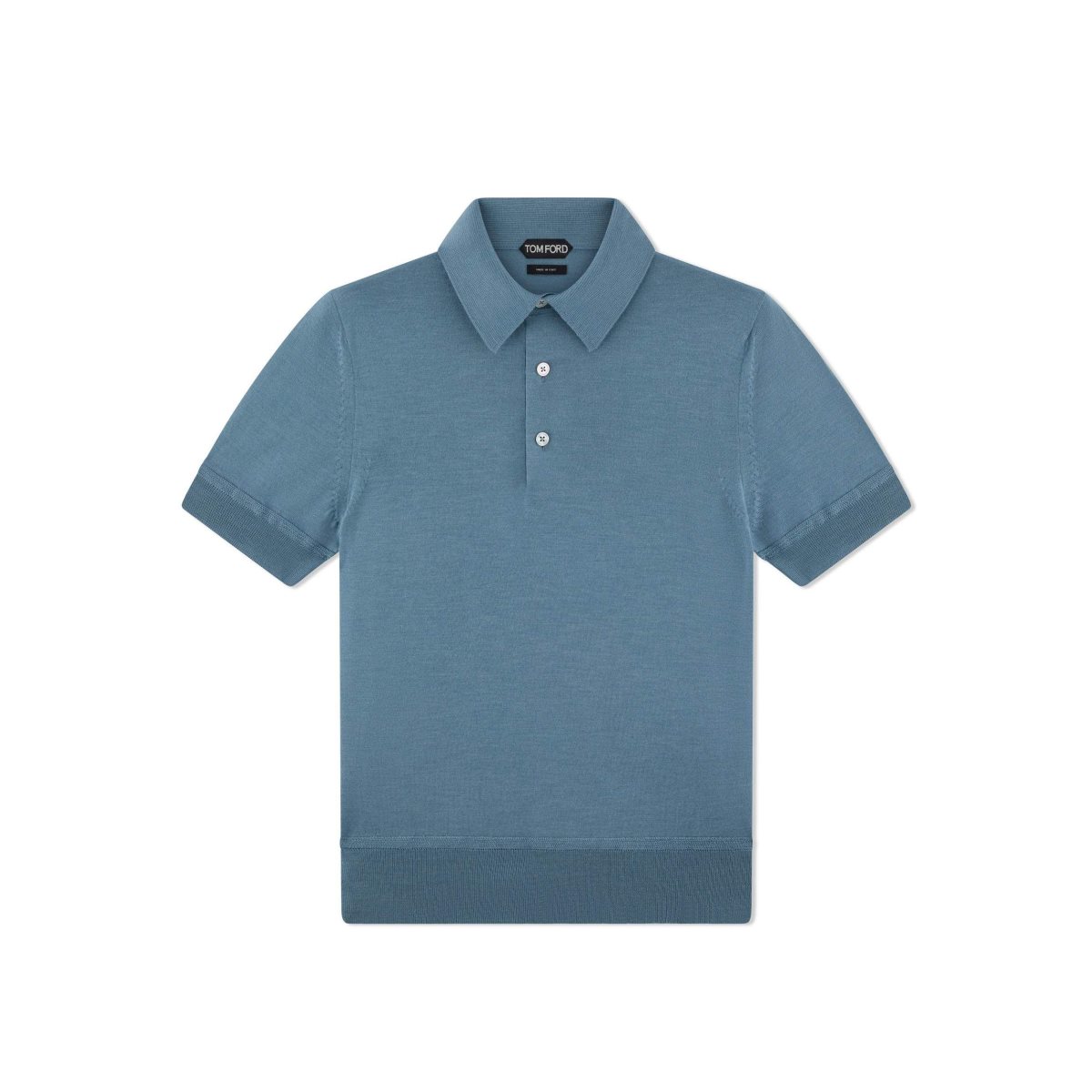 Knitwear Tom Ford Fine Gauge Cashmere Silk Polo Homme Bleu Clair | OPXSD-2489