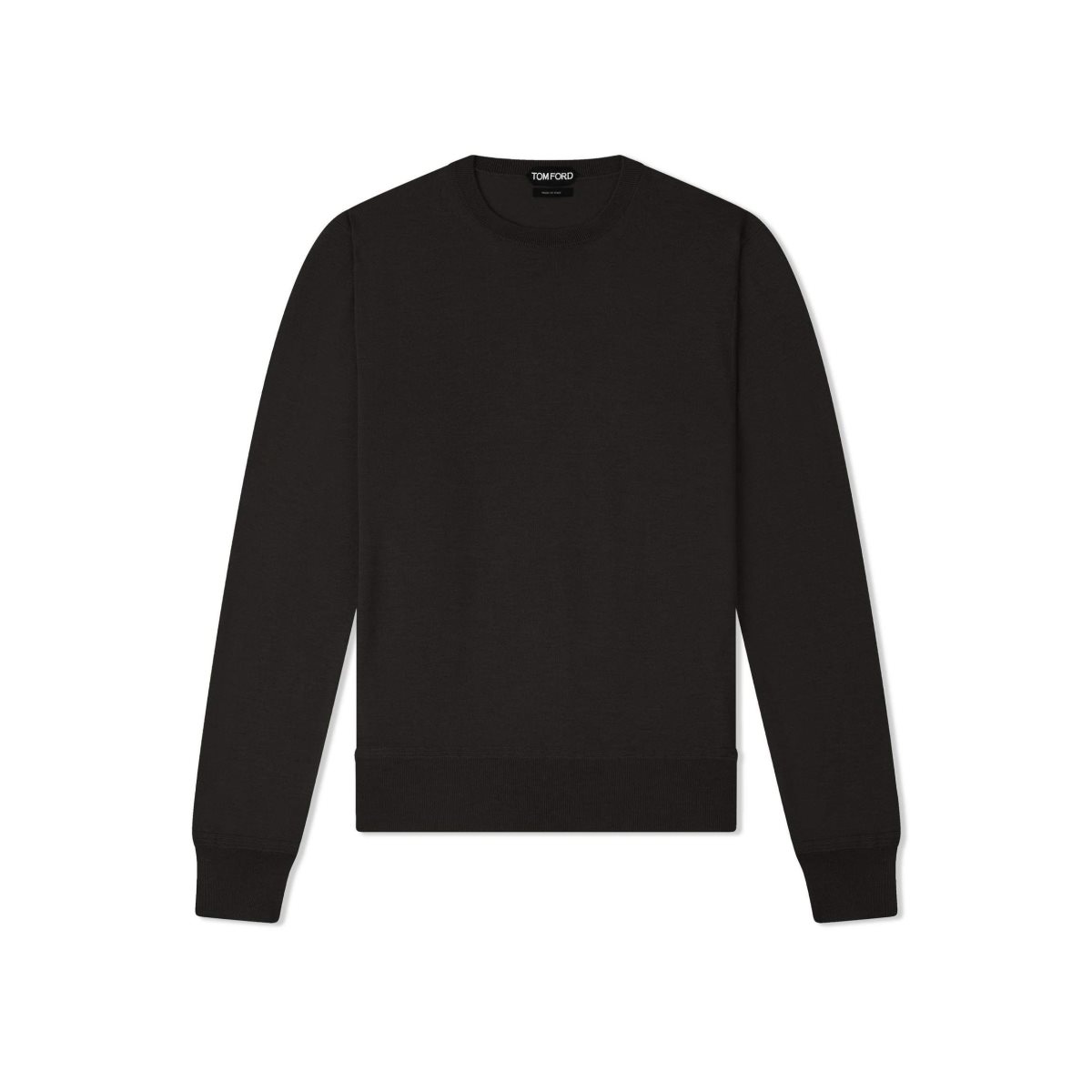 Knitwear Tom Ford Fine Gauge Cashmere Silk Crew Neck Homme Noir | YFAVD-9271