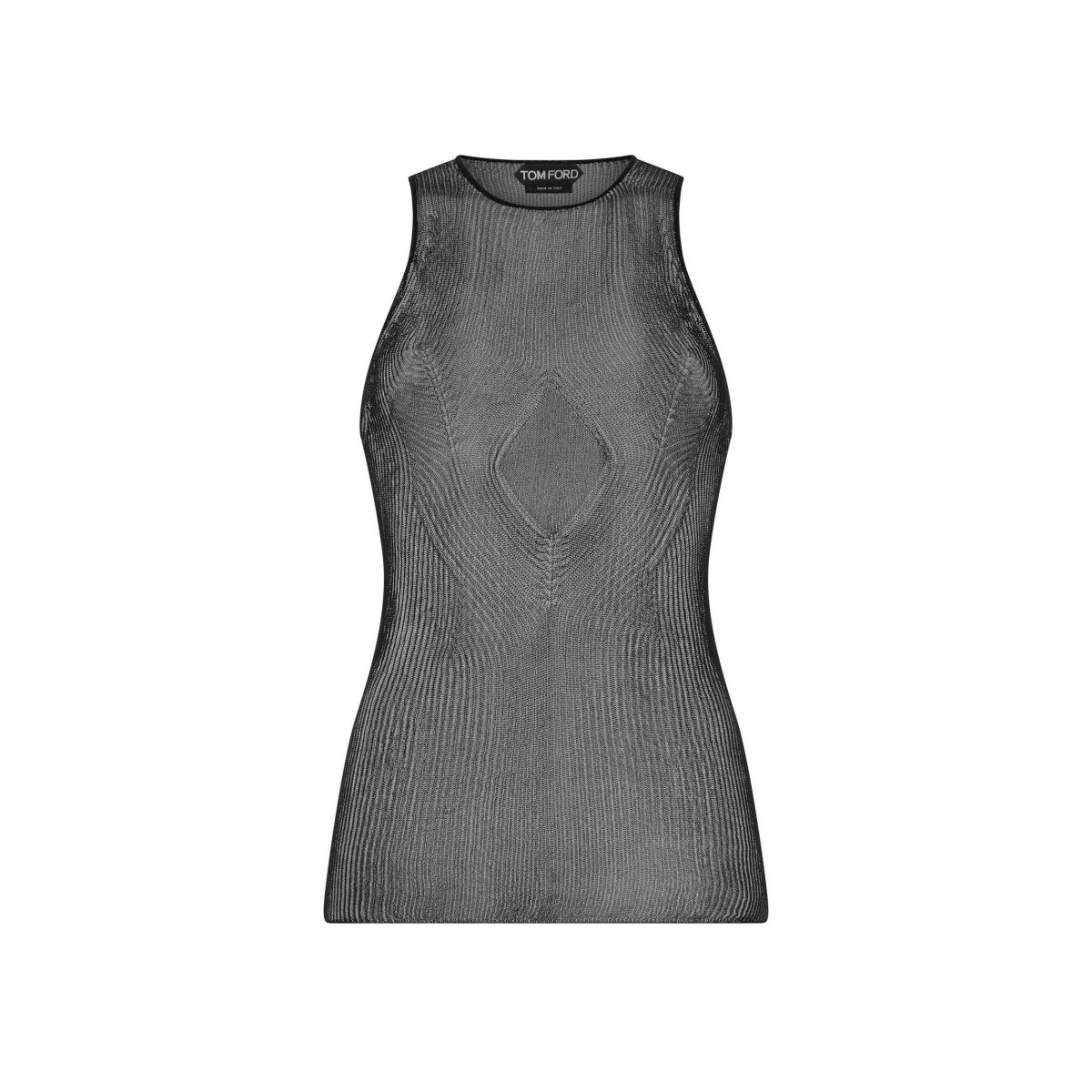 Knitwear Tom Ford Fine Silk Rib Tank Top Femme Noir | MXBYP-7052