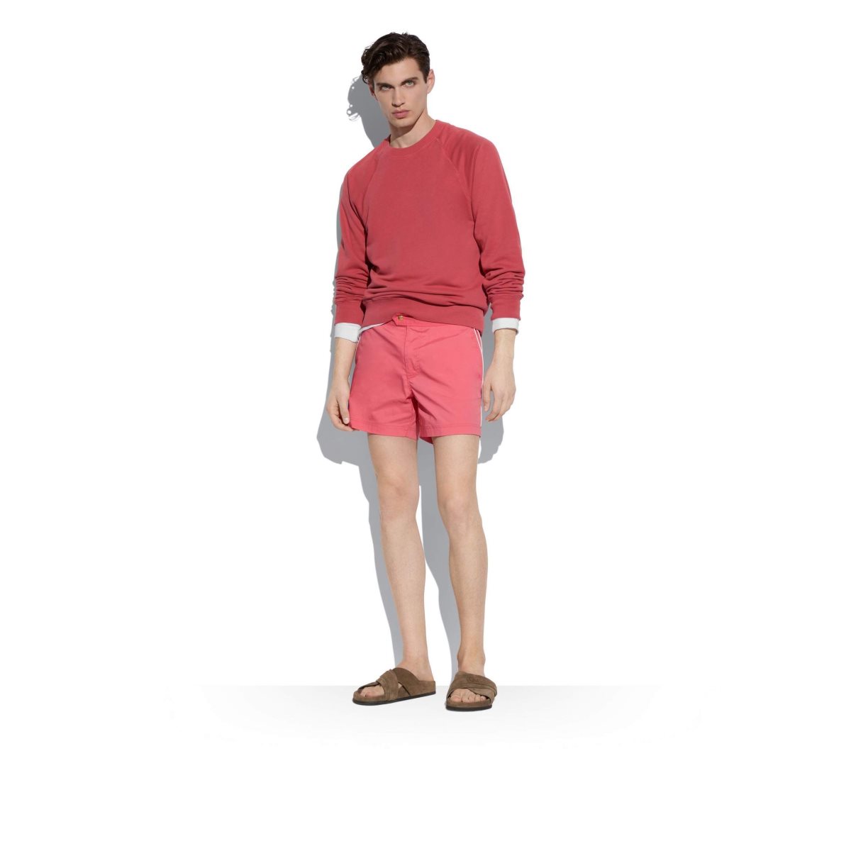 Knitwear Tom Ford Garment Dyed Crew Neck Homme Watermelon | UAELM-5039