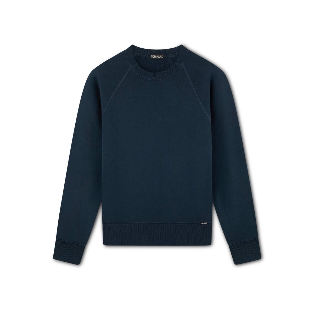 Knitwear Tom Ford Garment Dyed Crew Sweatshirt Homme Bleu Foncé | HVEMZ-5746