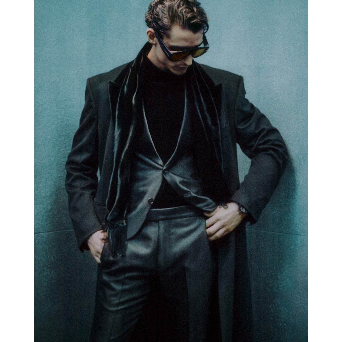 Knitwear Tom Ford Jersey Velvet Mock Neck Homme Noir | XEKAV-8795