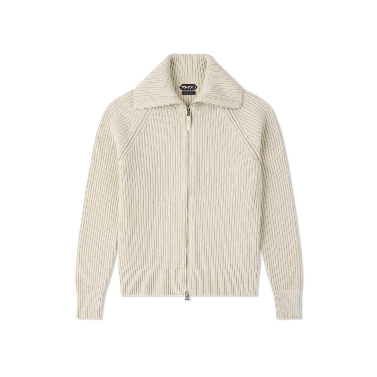 Knitwear Tom Ford Laine Cashmere Full Zip Homme Blanche | MOAKI-6581