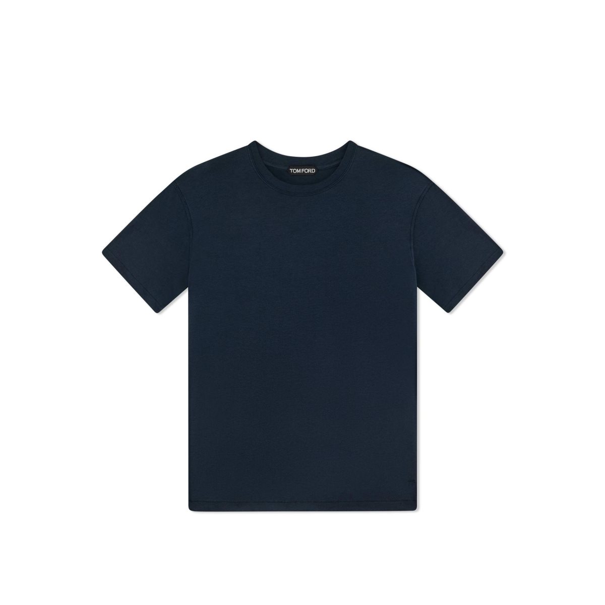 Knitwear Tom Ford Lyocell Coton Crew T-shirt Homme Bleu Marine | XQWJA-6132