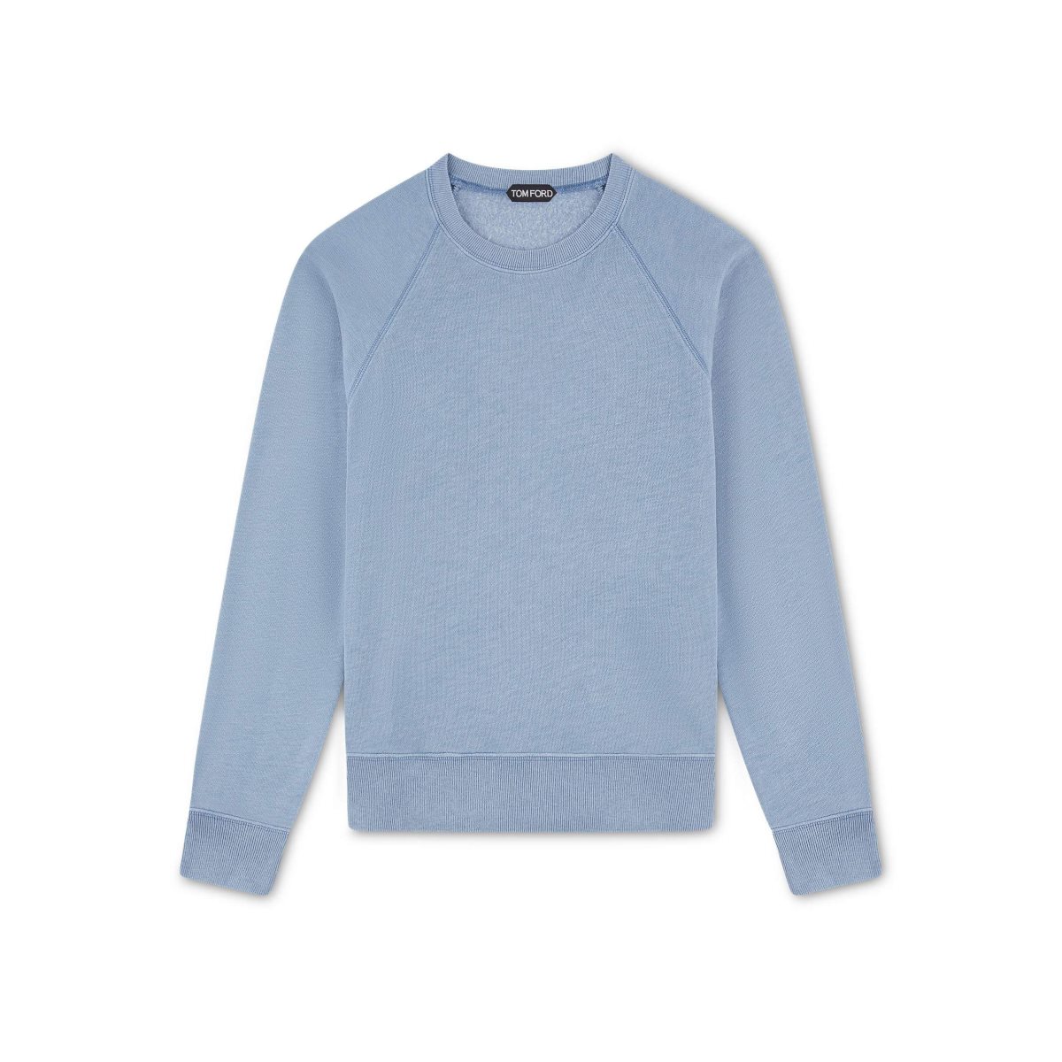 Knitwear Tom Ford Melange Coton Blend Sweatshirt Homme Bleu Clair | OMSRG-4682