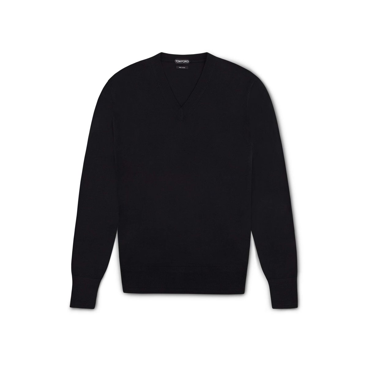 Knitwear Tom Ford Seamless Merino V-neck Homme Noir | TMREW-9265